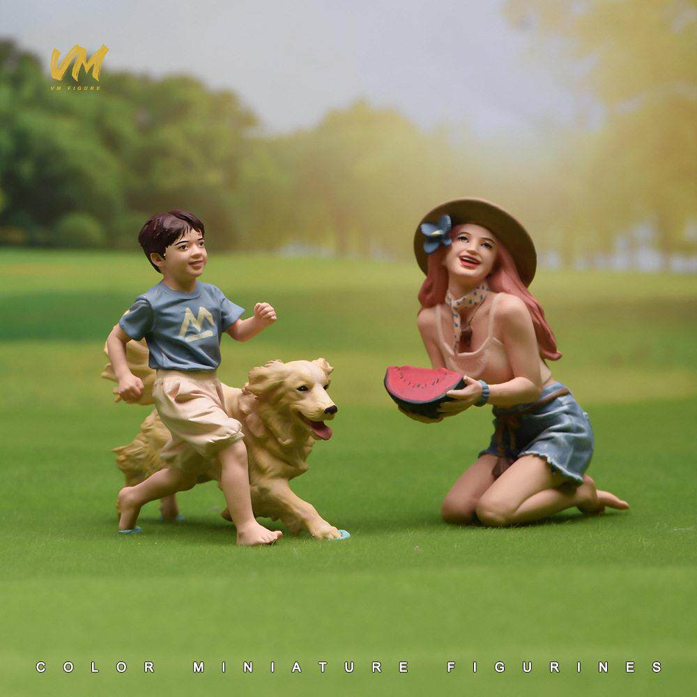 VM 1/18/24 清凉夏日郊游 精涂 微缩场景模型搭配手工涂装小人偶