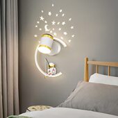 轻奢壁灯约宇航员电视灯饰极简卧室背景墙客厅床头灯创意网红现代