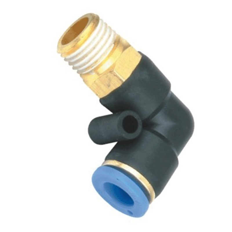PL8-M5 M6 M8-M10*1 uM12*1.5 M14 M16 M20 快速接头气管直角弯通