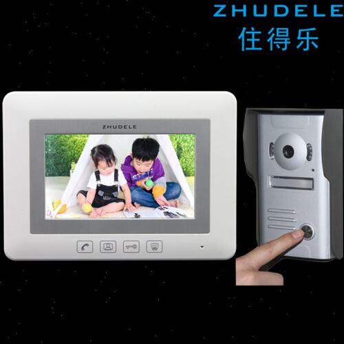 住得乐可视门铃 家用有线彩色7寸屏 可视对讲门铃ZDL-27M 67M