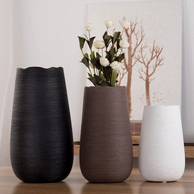 陶瓷拉丝花瓶现代简约插花器工艺品装饰创意家居玄关客厅摆件,家居饰品,花瓶,淘宝优惠券,粉丝福利购,淘宝优惠卷