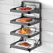 托盘多功能厨房神器配备菜盘菜置物架子收纳盘菜盘多层家用火锅