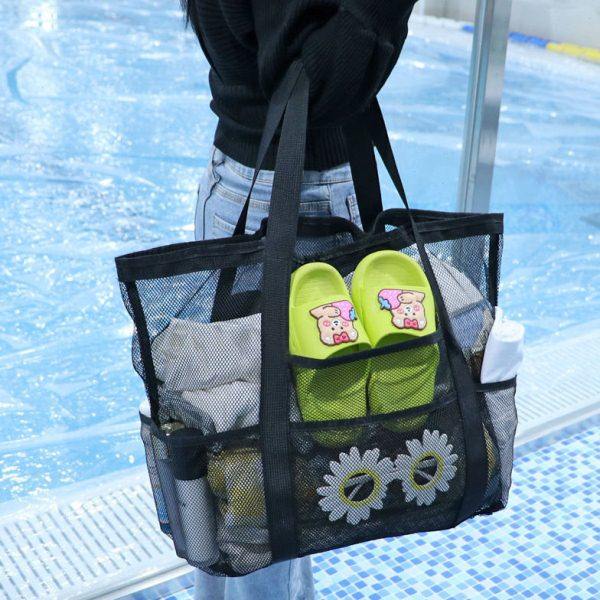 【升级特斯林】网眼洗澡包镂空化妆健身游泳用品收纳篮大容量透明,家庭/个人清洁工具,洗漱包,淘宝优惠券,粉丝福利购,淘宝优惠卷