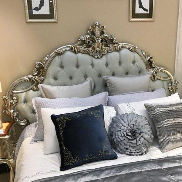 现货欧式主卧公主床轻奢婚床1.8米北欧现代简约 全实木双人床