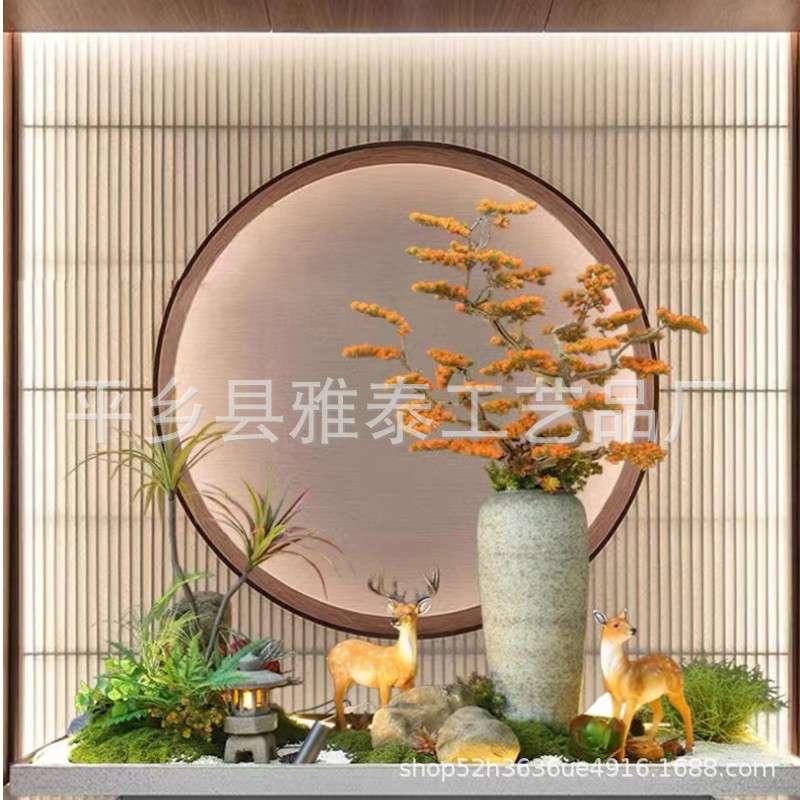 仿真绿植枯树山水造景植物商场酒店迎客松室内橱窗假松树装饰摆件