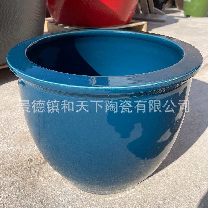 陶瓷花盆特大号酒店大堂种树盆庭院客厅绿植大缸鱼缸乌龟荷花睡莲