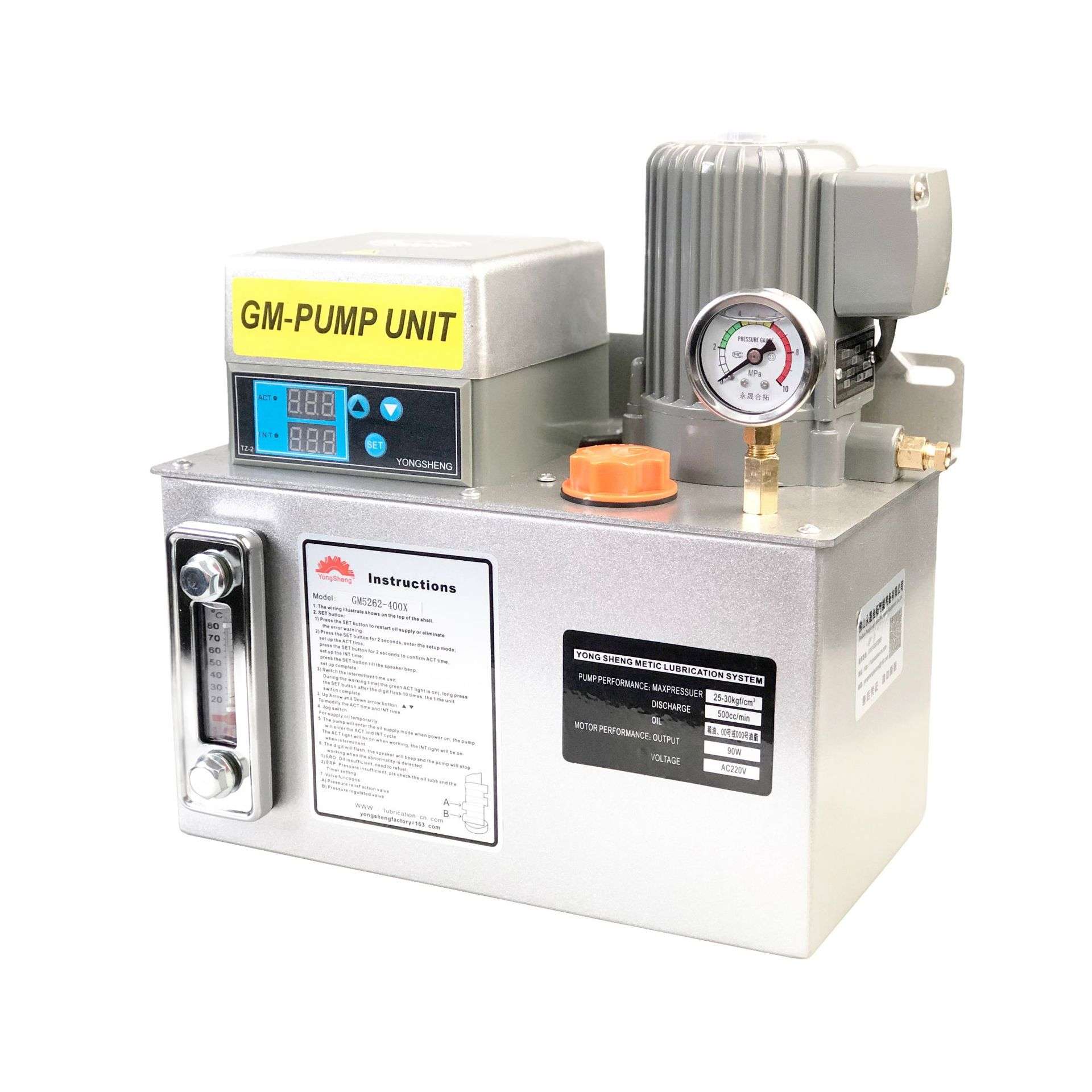 4升防震动 双数显 金属油箱380伏电动油脂泵 带卸压稀油泵 90瓦