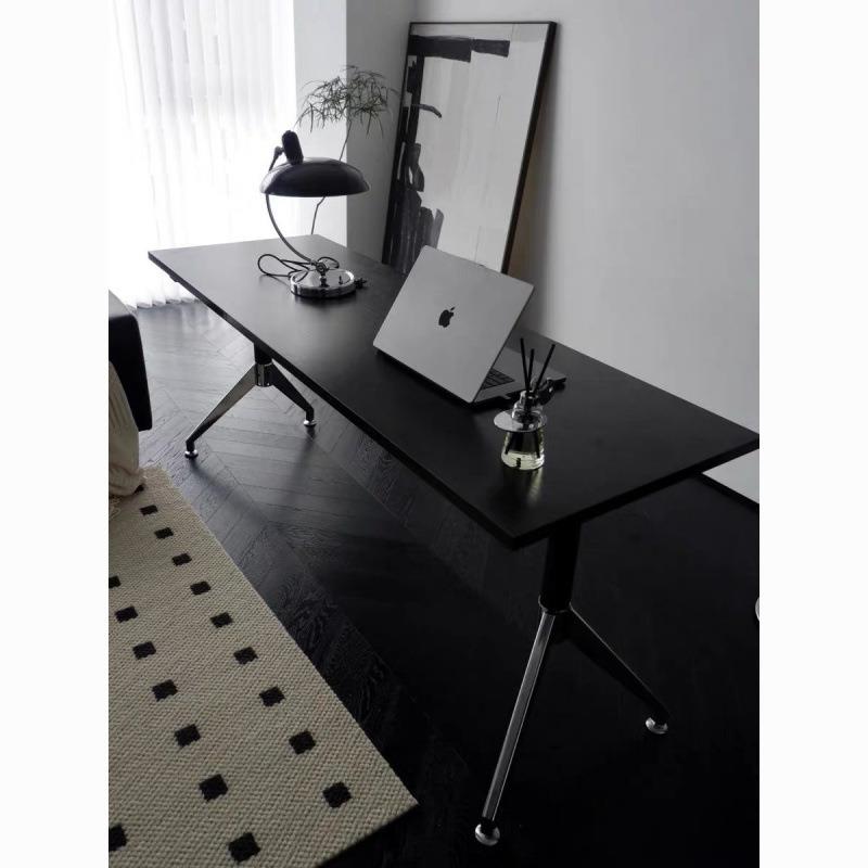 电脑桌台式简约家用书桌餐桌现代轻奢办公洽谈桌椭圆会议桌工作台