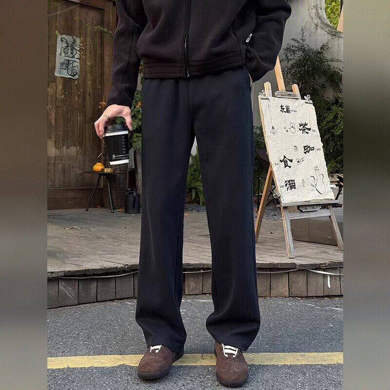 高端美式cleanfit休闲裤男士2026新款春夏季宽松百搭直筒卫裤男款
