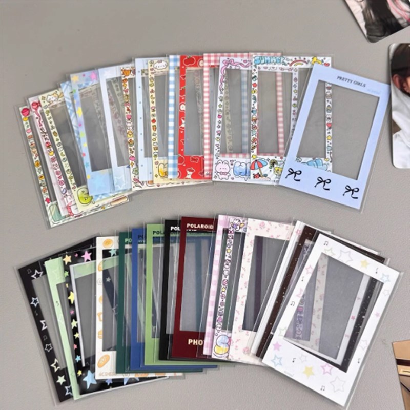拍立得相纸边框贴纸保护套v拍立得相纸花边保护膜花边贴纸手账装
