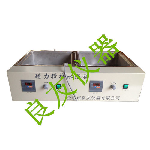 SHJ-2AB双孔双温磁力搅拌水浴锅 双孔磁力搅拌器 磁力搅拌水浴锅