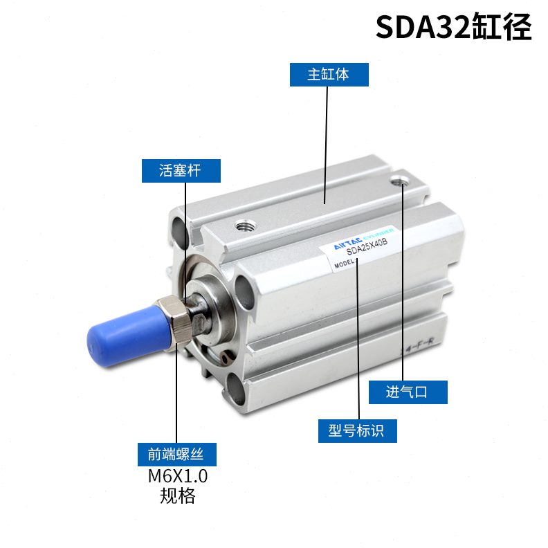 20A4气缸BSD0型亚德客SDXX SD0A40AirS20T20SB A4XA4SD 0薄ACX20