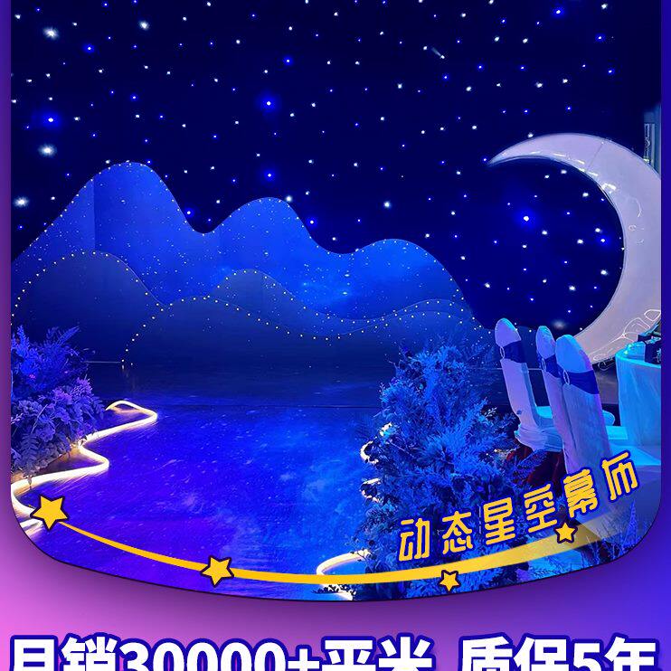 定制背景布星空幕布星空顶态星星空布动演出婚庆背景led光幕舞台