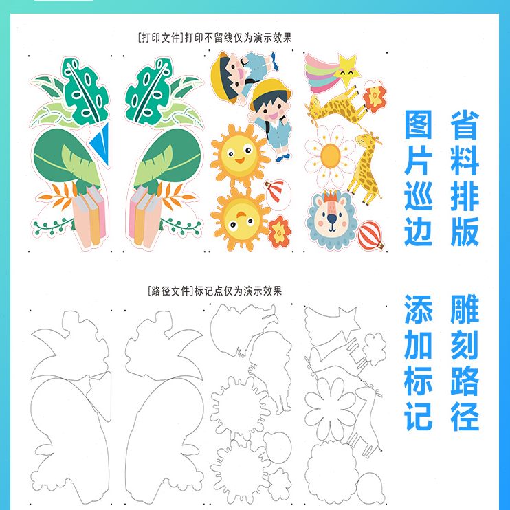 报价巡边 筋穿UV插件管省料CDR自动雕刻e景观3D效果图字cut连排版