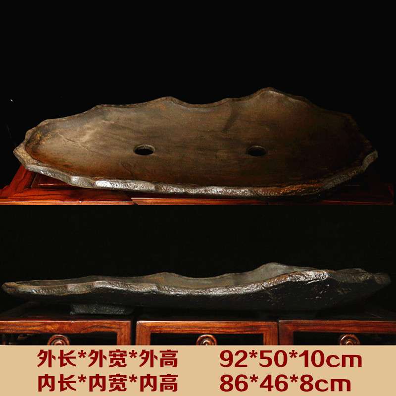 砂花盆盆景盆浅盆树桩异形大型大号造景手工南蛮盆觅陶乡觅陶乡图片