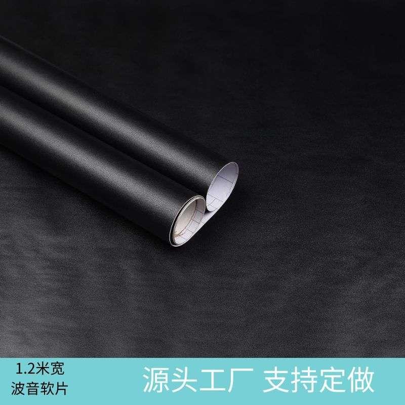 厂家直销自粘黑色白色波音软片贴纸自粘家具PVC墙纸防水装饰膜