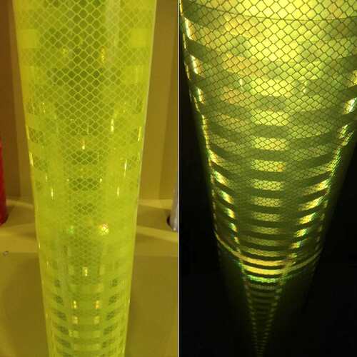 国标荧光黄绿反光膜 荧光色EGP反光贴 fluorescent yellow green