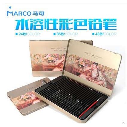 MARCO马可 彩色铅笔美术绘画涂色雷诺阿24/36/48色水溶性彩铅3220