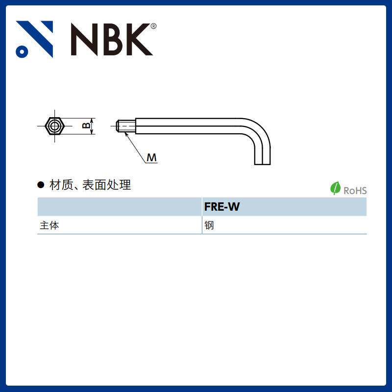 NBK FRE-W 圆轴夹块嵌入型用工具 钢制专用扳手 机械配件厂家直供