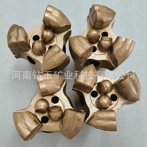 55/65/75/94矿用平顶烧结体钻头 金刚石复合片PDC钻头 内凹三翼钻