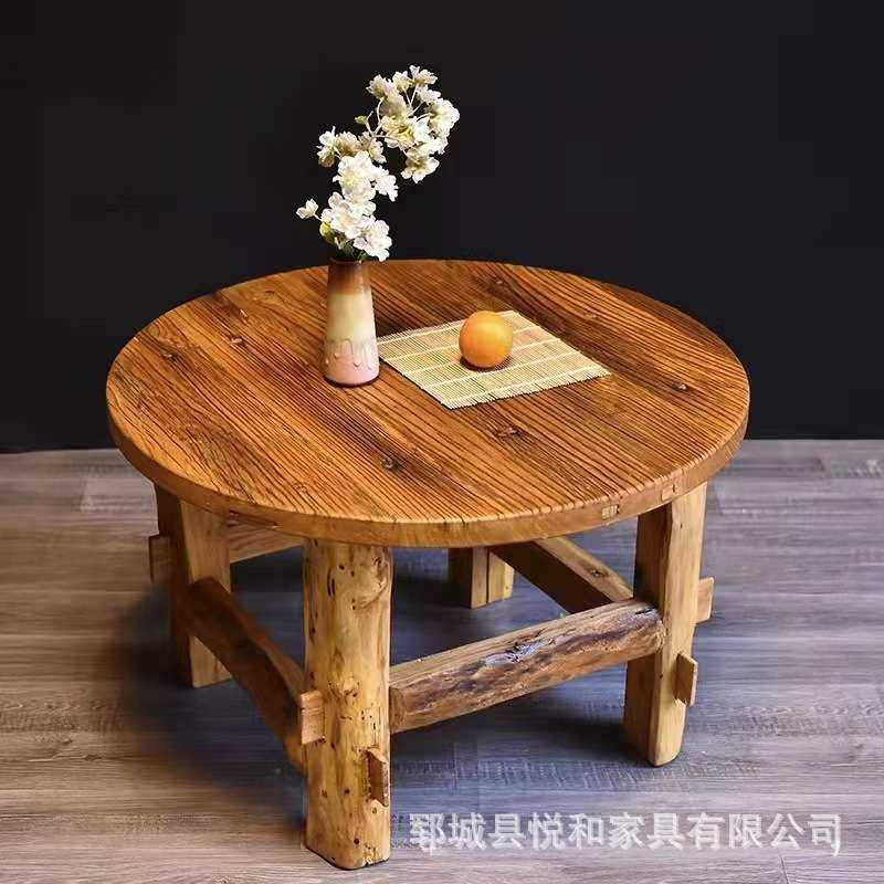中式老榆木客厅圆桌实木仿古餐桌椅组合民宿家用复古茶桌禅意矮桌,玩具/童车/益智/积木/模型,遥控车升级件/零配件,淘宝优惠券,粉丝福利购,淘宝优惠卷