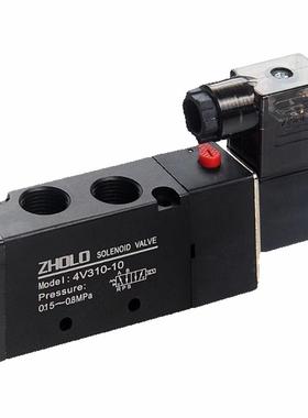ZHOLO卓良气动二位五通电磁换向阀4V310-10 410-15 210-08 110-06