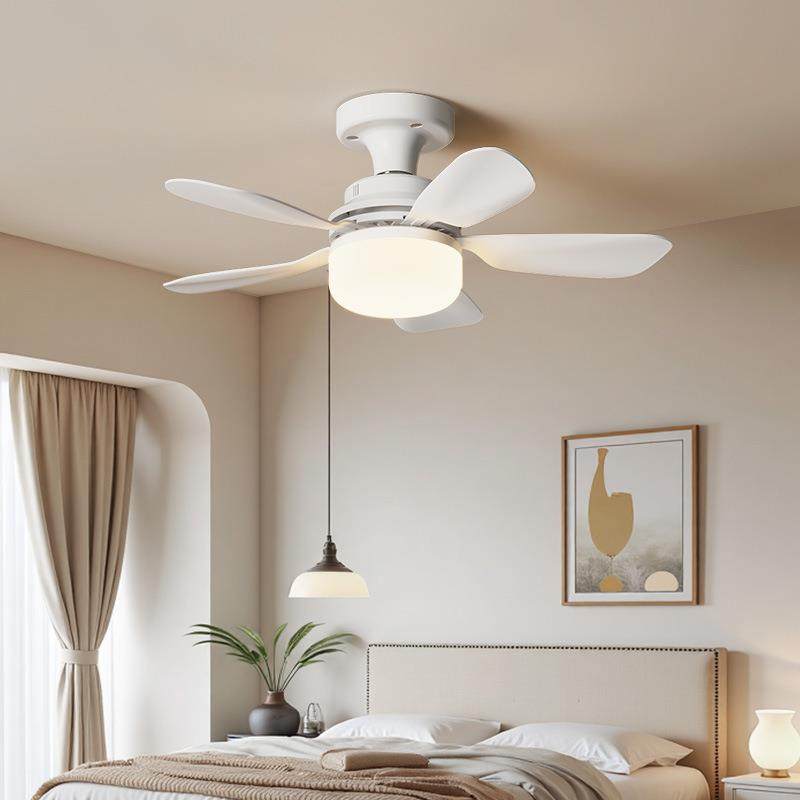 儿童房风扇灯2025新款现代简约餐厅卧室吊扇灯彩虹扇叶设计感护眼