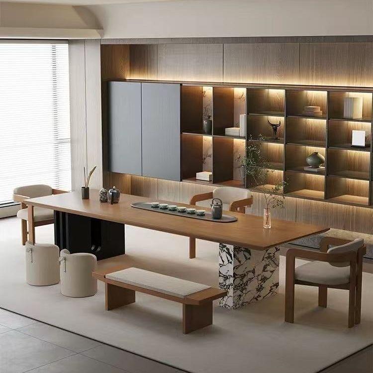 实木轻奢岛茶桌茶具茶台一整套家用客厅办公室2025新款高级