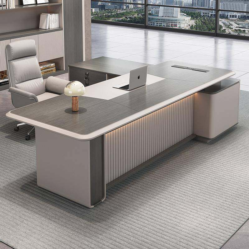 轻奢老板桌办公桌椅组合大班台主管经理办公室桌单人总裁简约现代