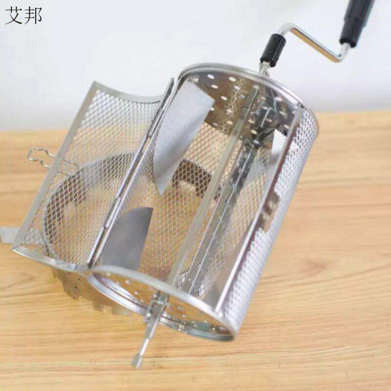 家用直火手摇咖啡豆机烘烤烤网烘豆机简易方块烤笼手动烘焙机烘培