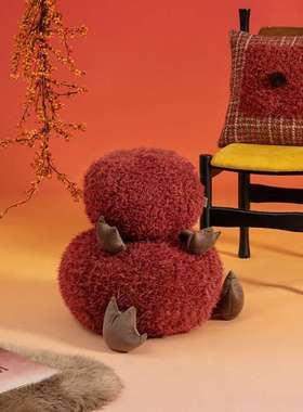 红色坐墩喜庆客厅沙发地上氛围感蒲团阳台榻榻米懒人墩子可爱坐垫