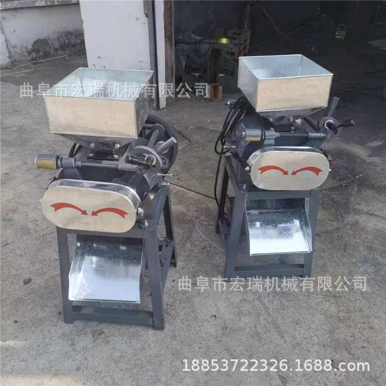 玉米加工两瓣的机器 小型家用颗粒轧碎机 花生米破碎机厂家