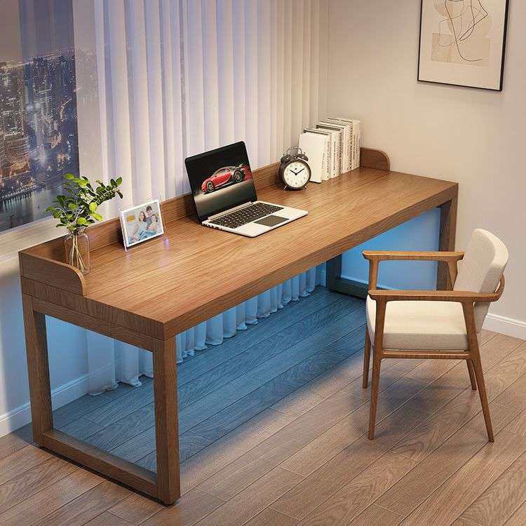 严选实木书桌卧室靠墙长条台式电脑桌带档板学生学习写字桌长桌,电子元器件市场,其它元器件,淘宝优惠券,粉丝福利购,淘宝优惠卷