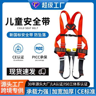 和信 户外运动攀岩儿童安全带公园攀岩爬山涤纶全身儿童安全带