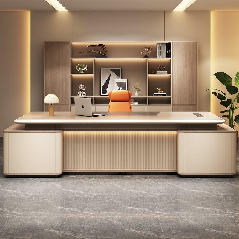 办公总裁桌大班台老板主管组合办公室现代桌轻奢桌椅家具经理简约