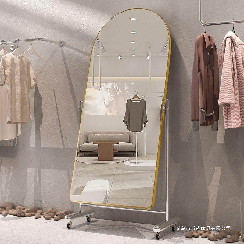 服装店可移动全身镜家用落地跳舞多功能轻奢网红卧室大镜子舞蹈镜