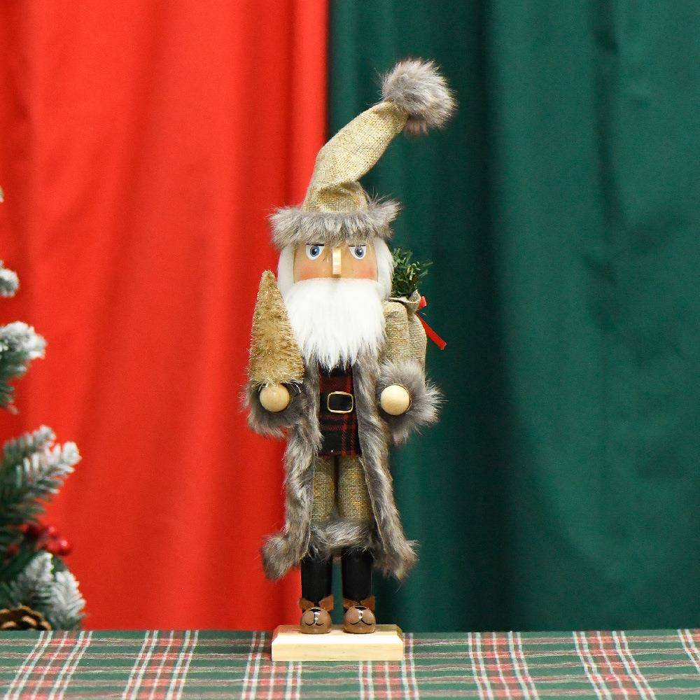 24年新款圣诞老人木偶兵胡桃夹子木偶士兵圣诞节装饰家居创意摆件