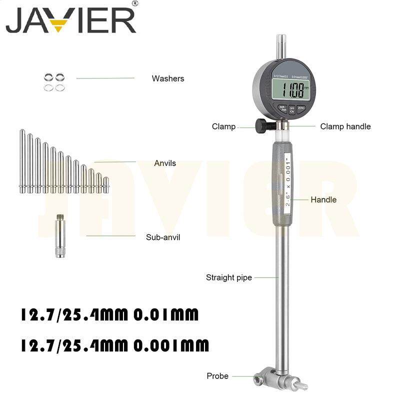 杰洛夫出品 数显内径量表百分表指示表缸径规量缸表配数显千分表
