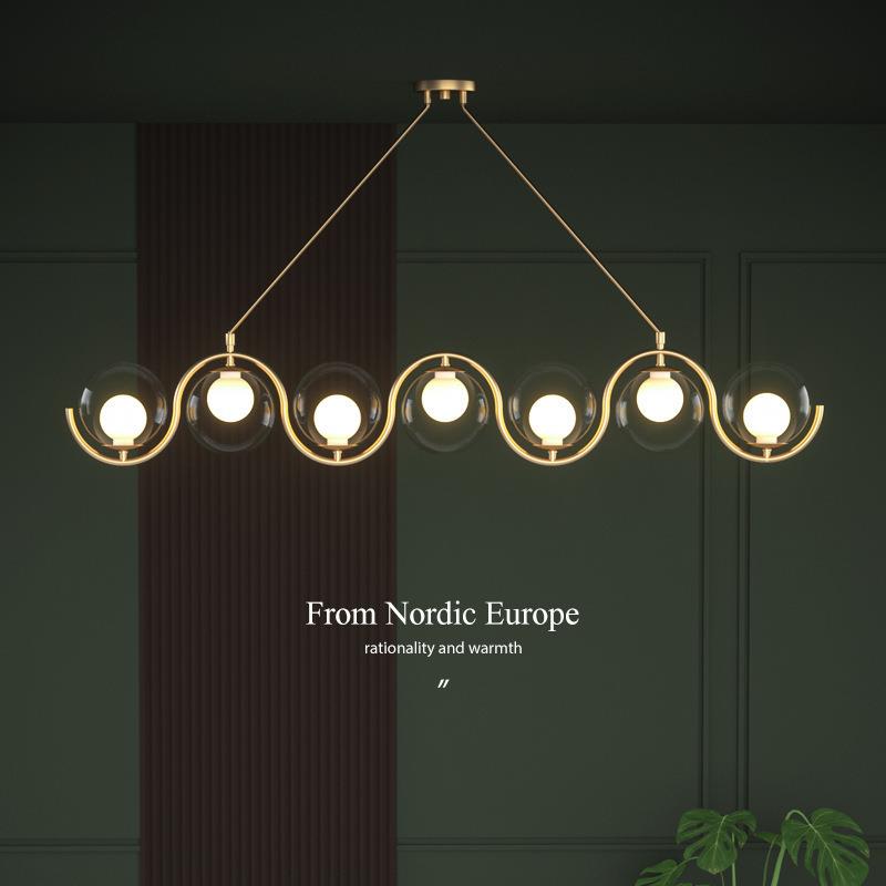 设计师创意波浪形魔豆餐厅餐桌吊灯时尚简约个性吧台会议室灯具