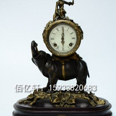 钟表仿古董大象坨钟机械报时座钟欧式家居软装摆件西洋古典钟模型,家居饰品,座钟,淘宝优惠券,粉丝福利购,淘宝优惠卷