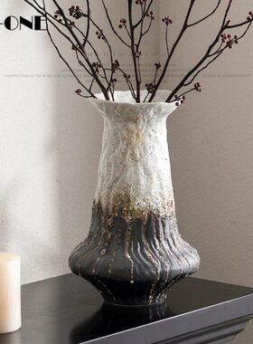 陶瓷花瓶摆件客厅风软装Rzone酒店样板房 侘寂民宿创意装饰品复古
