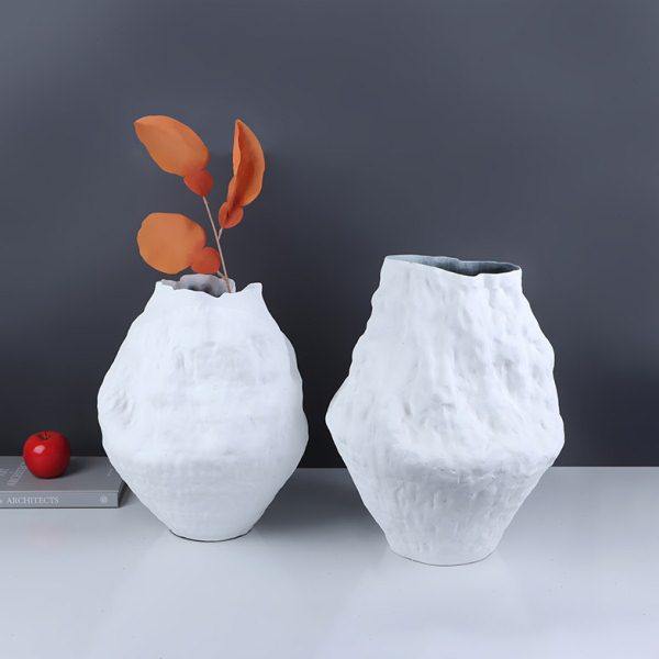 现代新中式白色陶瓷花瓶家居客厅玄关卧室干花插花器软装饰品摆设,家居饰品,花瓶,淘宝优惠券,粉丝福利购,淘宝优惠卷