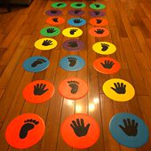 道具房子感统训练器材脚跳碟室内体能儿童格子户外手幼儿园跳标志