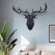 装 饰大号北欧风格 几何头电视墙背景立体动物鹿头壁挂墙面挂饰招财