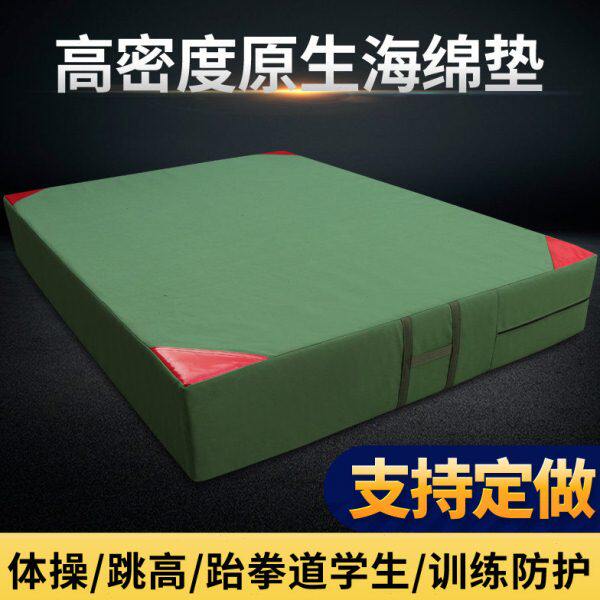 垫加厚跆拳道训练体育高密度舞蹈高空海绵垫体操垫折叠帆布翻跳垫