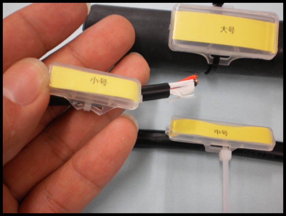 凯普丽标透明标示框FB9*3w0阻燃电线标识牌网线防水标志盒保护盖