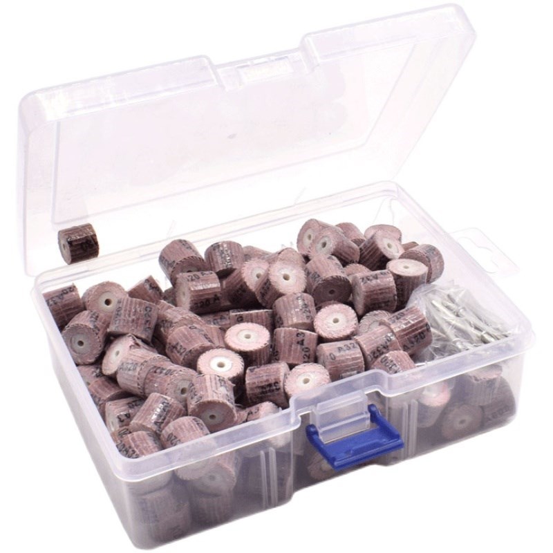 沙布卷带柄百叶轮240抛光电钻吊磨机H砂纸打磨磨头凹弧型砂轮工具