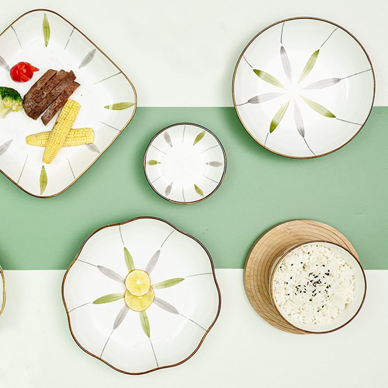 乔迁碗筷套装源咏柳碗碟晋陶瓷餐具家用盘子菜盘套装饭碗宝沙拉碗