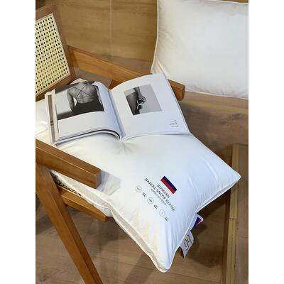 高端95白鹅绒五星级酒店护颈枕全棉抗菌枕柔软舒适刺绣单双人枕芯