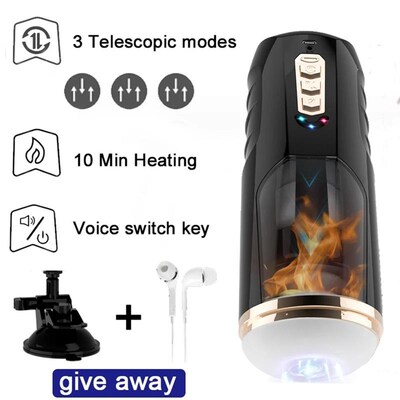 Male Automatic Telescopic Rotation Masturbator Cup Male